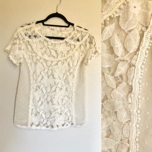 ***NWOT*** Lace Sheer Top